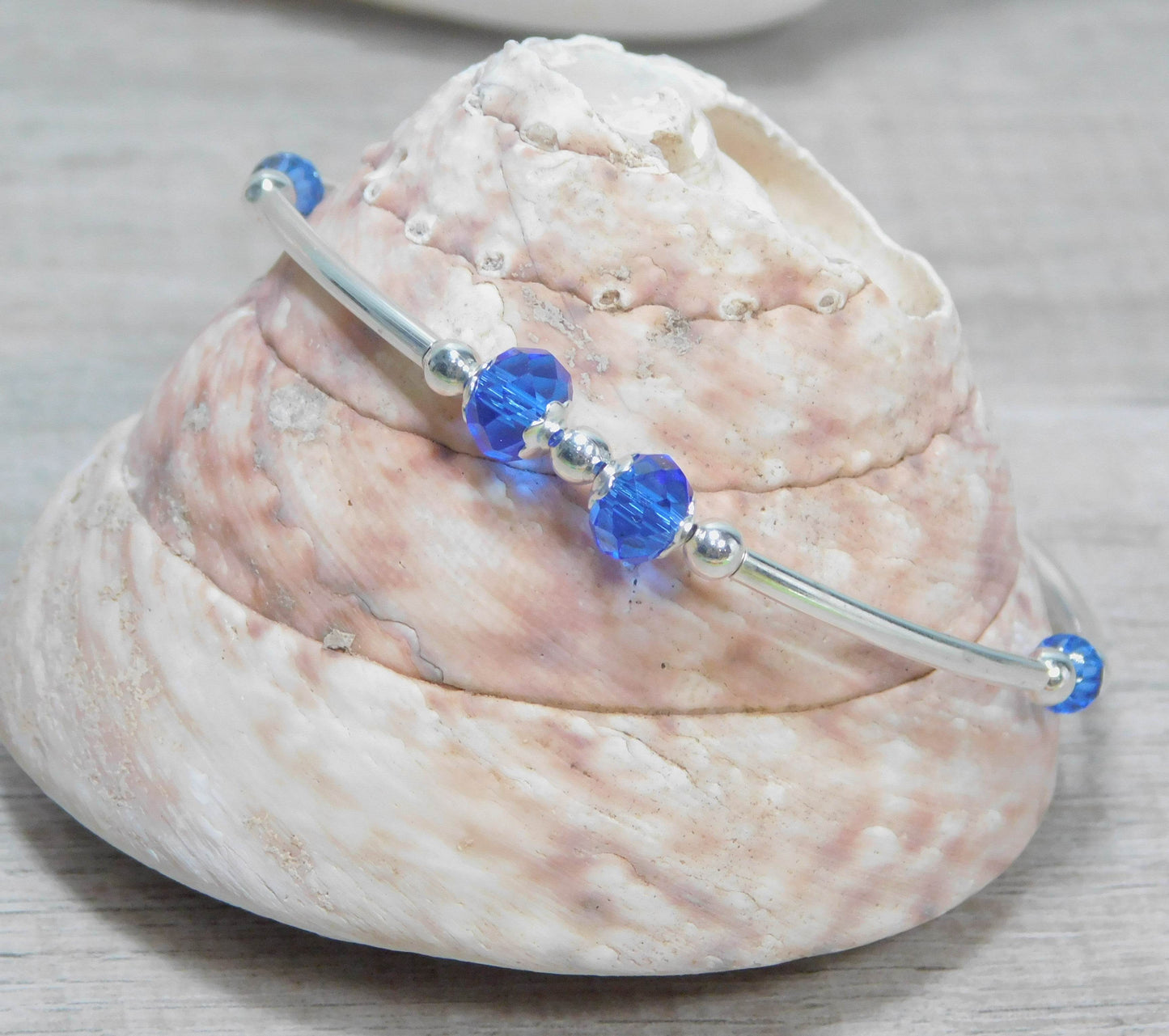 Royal Blue and Silver Plated Birthstone Bracelets - Victoria's Treasure Chests