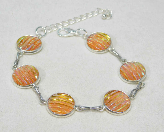 Resin Iridescent Striped Bracelet - Victoria's Treasure Chests