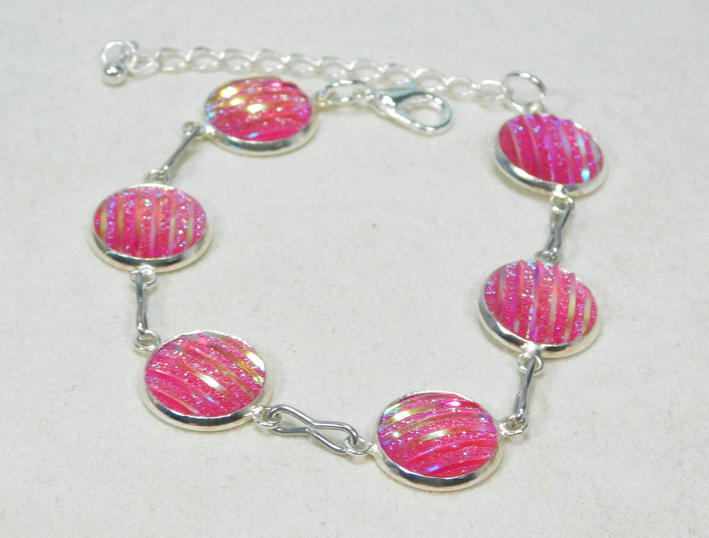 Resin Iridescent Striped Bracelet - Victoria's Treasure Chests