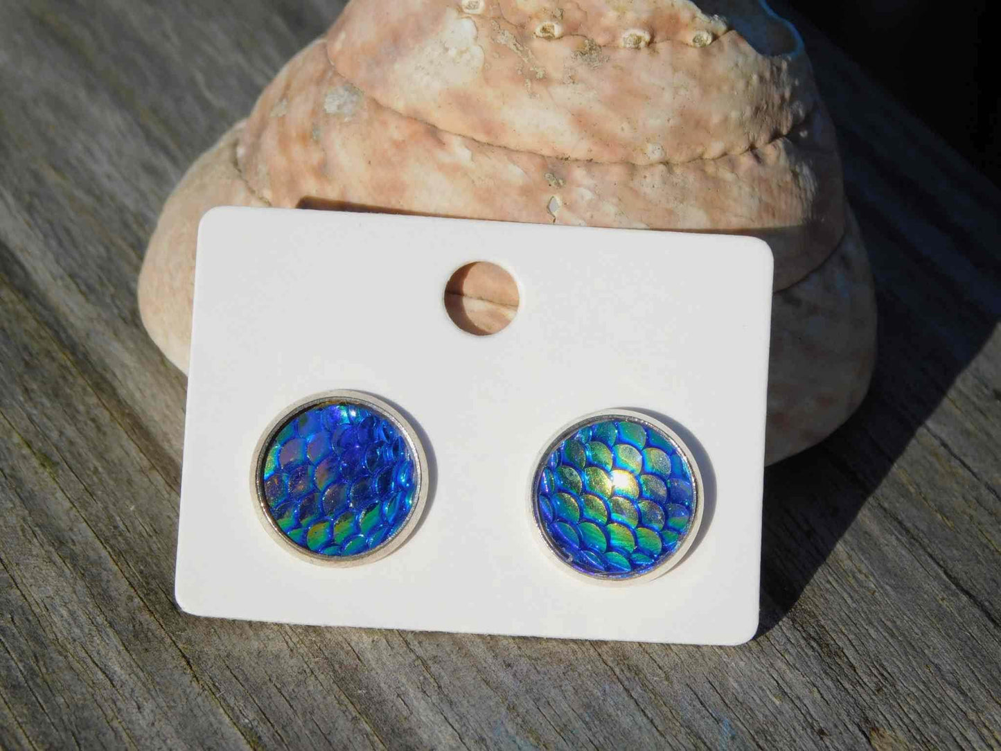 Mermaid Scale Post Earrings - Victoria's Treasure Chests