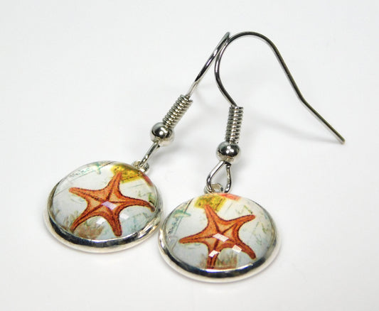 Sea Shell-Sea Horse Single Drop Earrings - Victoria's Treasure Chests