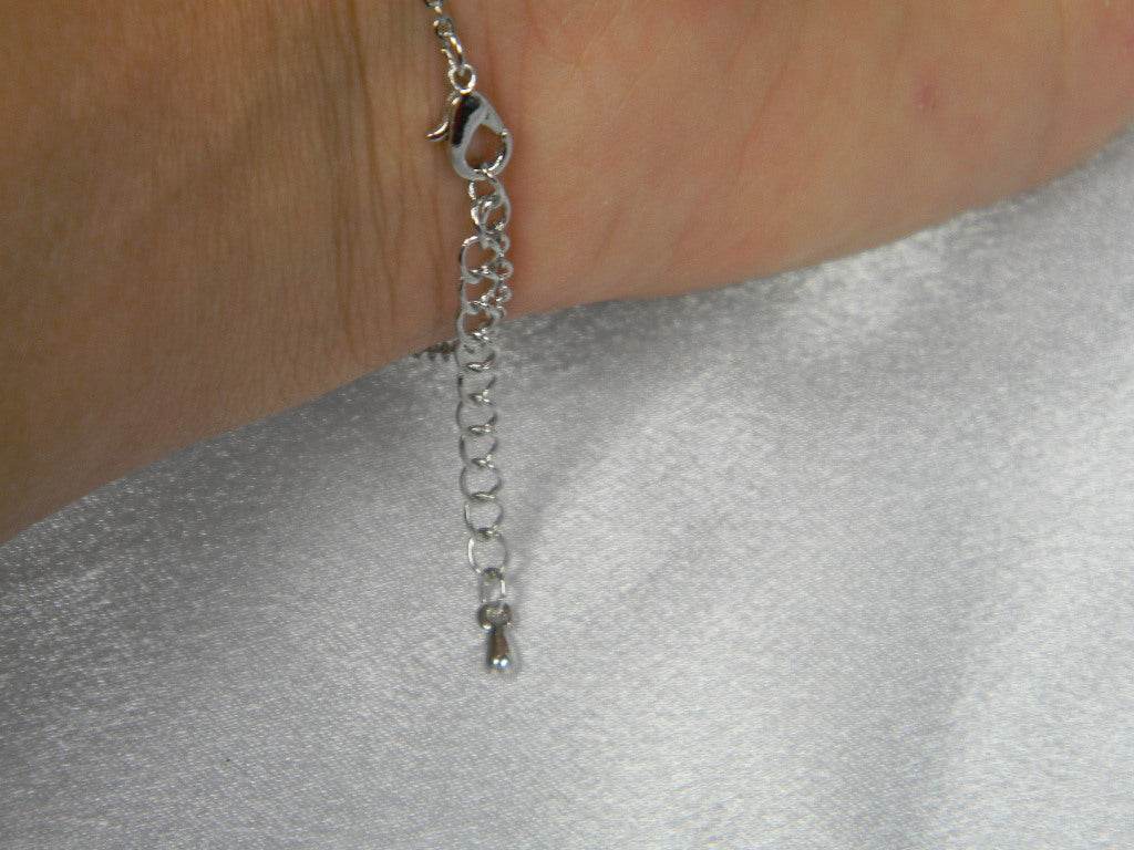 Dainty Peridot Green Glass Bracelet - Victoria's Treasure Chests