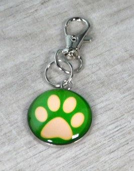Dog or Cat Paw keychain on a swivel hook