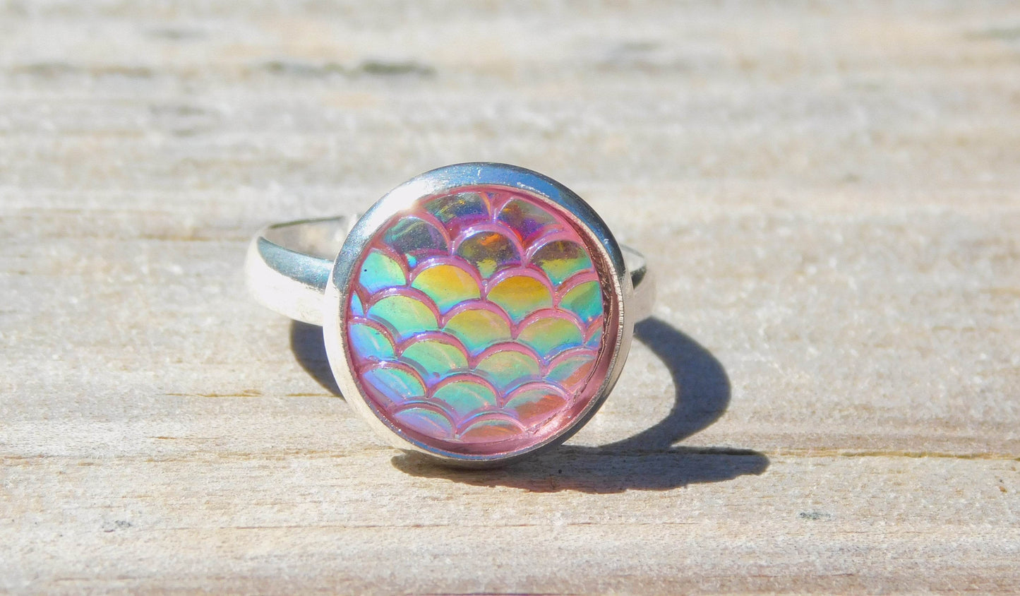 Mermaid Scale Adjustabe Ring - Victoria's Treasure Chests