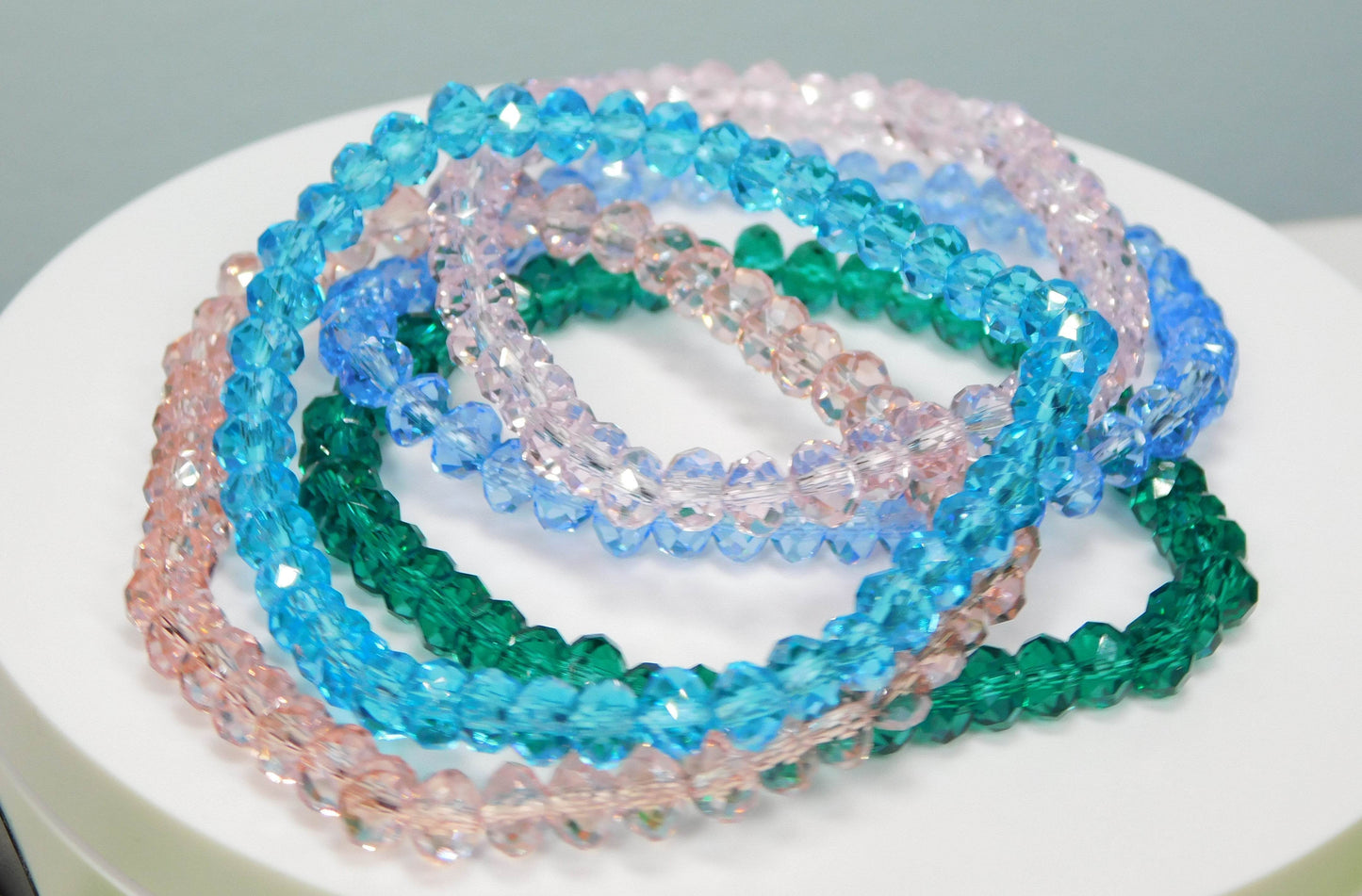 Australian Crystal Glass Stretch Bracelets - Victoria's Treasure Chests