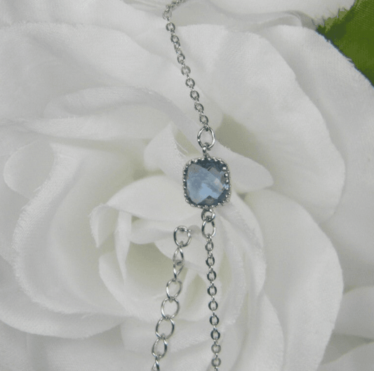 Dainty Sapphire Glass Bracelet - Victoria's Treasure Chests