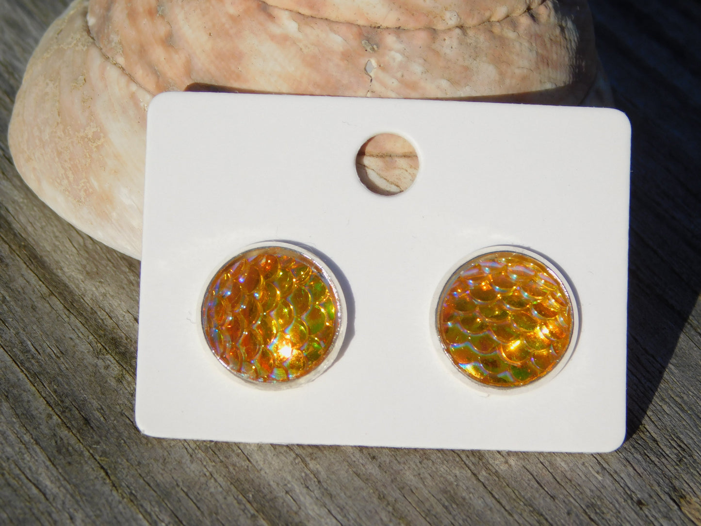 Mermaid Scale Post Earrings - Victoria's Treasure Chests