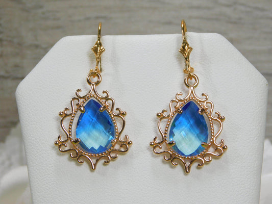Blue Sapphire Teardrop Earrings - Victoria's Treasure Chests