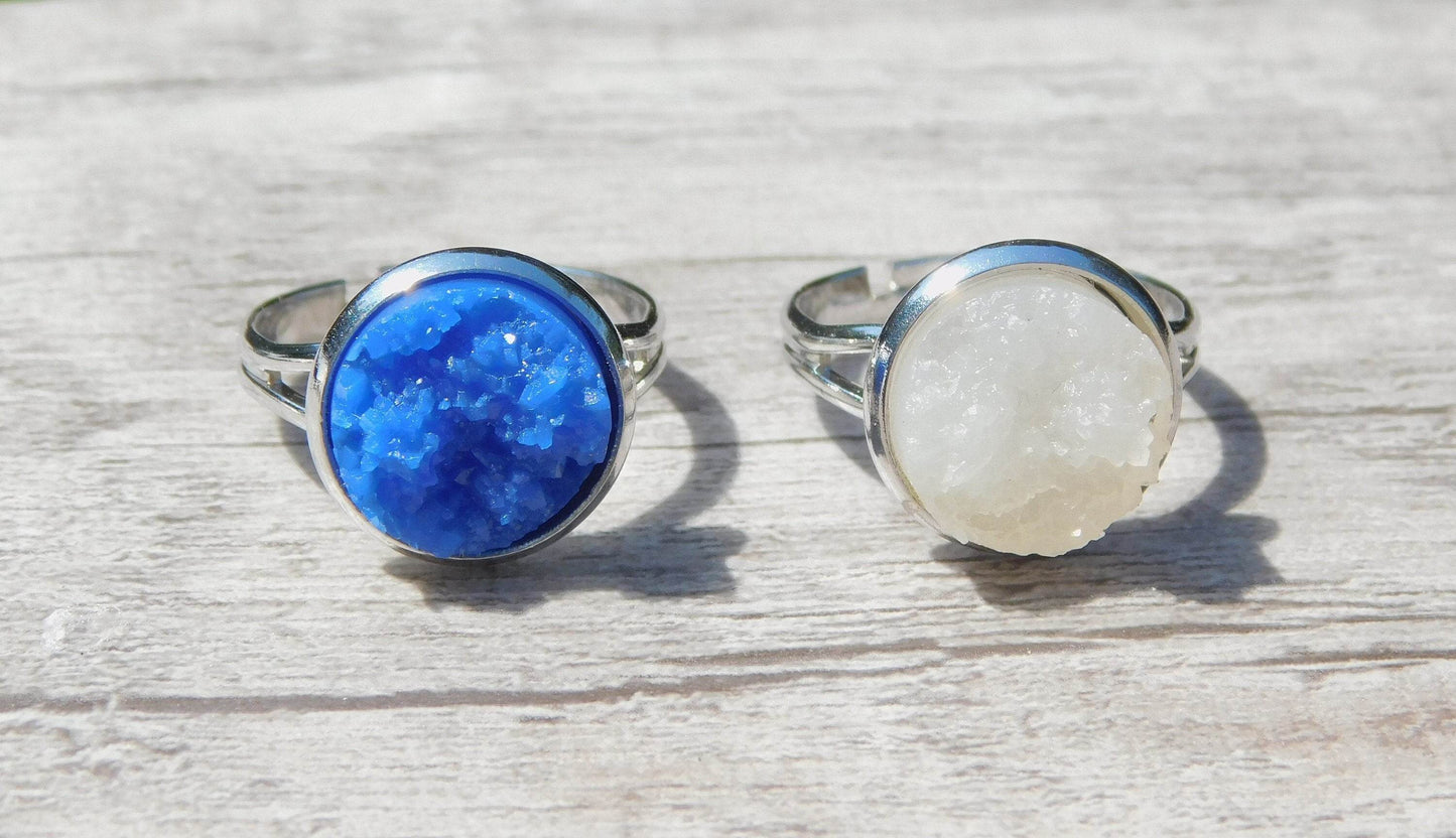 Faux Druzy Adjustable Rings - Victoria's Treasure Chests