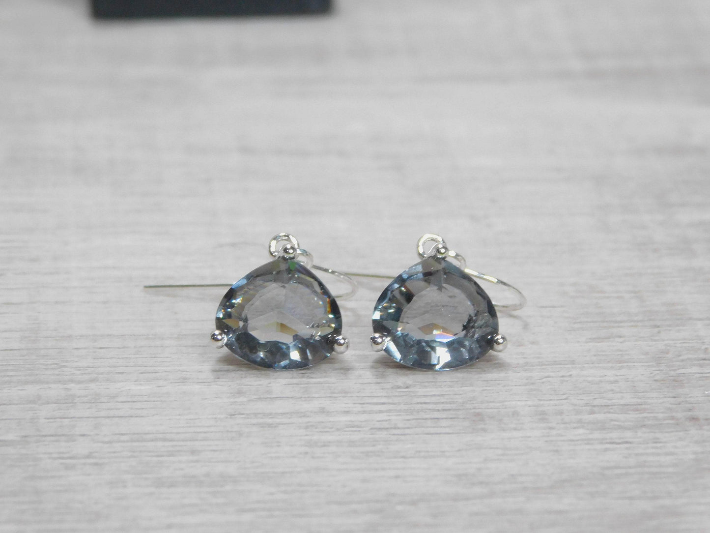 Gray Dangle Triangle Earrings - Victoria's Treasure Chests