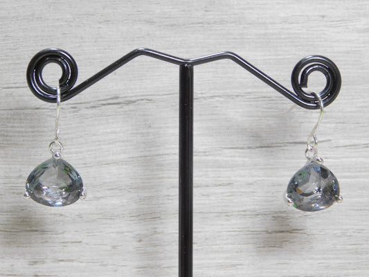 Gray Dangle Triangle Earrings - Victoria's Treasure Chests