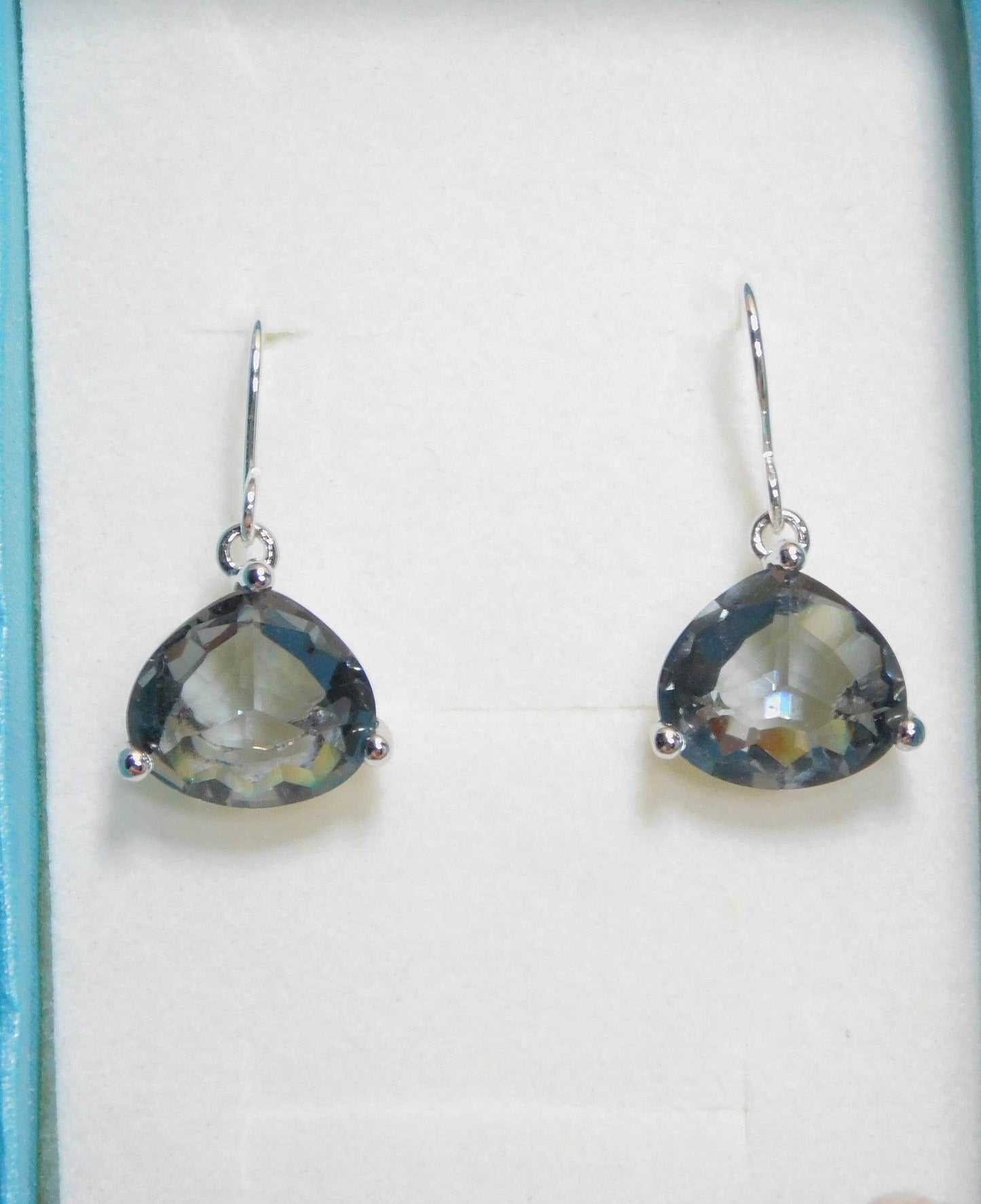 Gray Dangle Triangle Earrings - Victoria's Treasure Chests