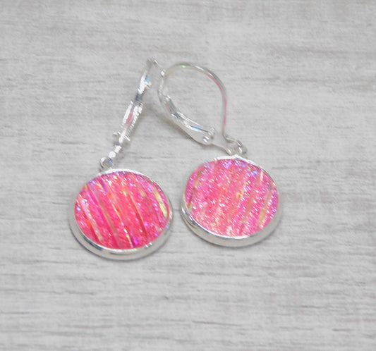 Druzy Lever Back Earrings Silver - Victoria's Treasure Chests