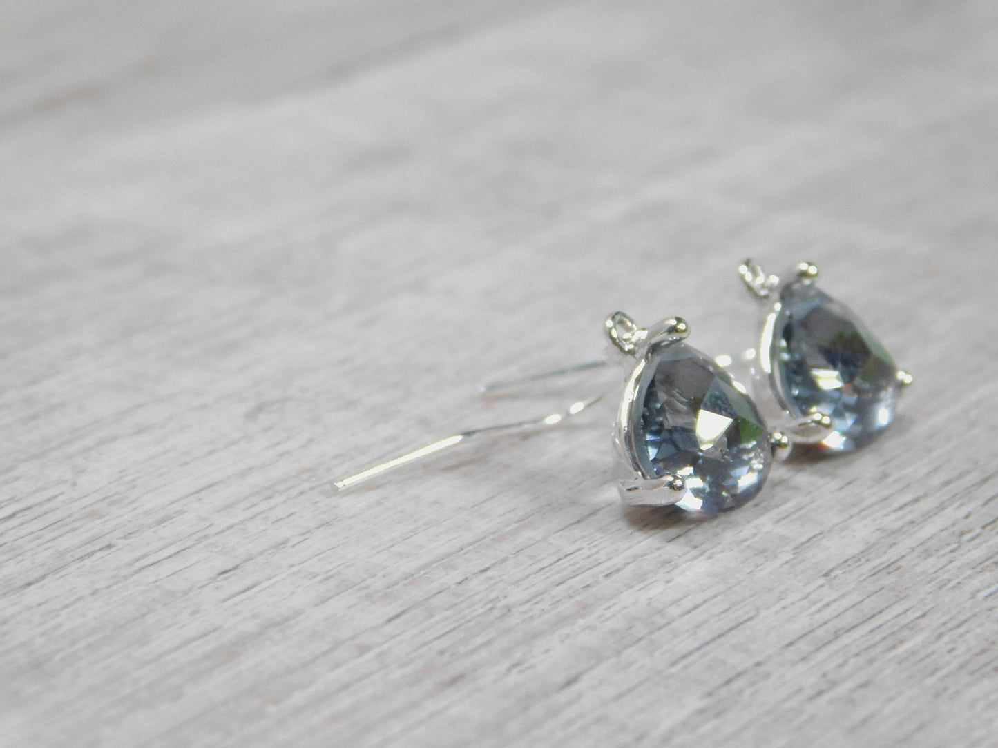 Gray Dangle Triangle Earrings - Victoria's Treasure Chests