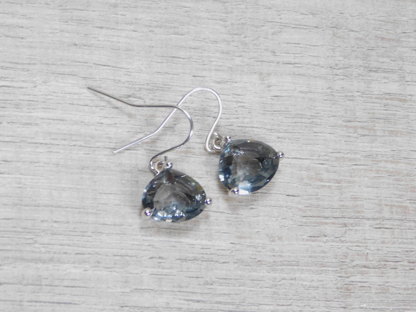Gray Dangle Triangle Earrings - Victoria's Treasure Chests