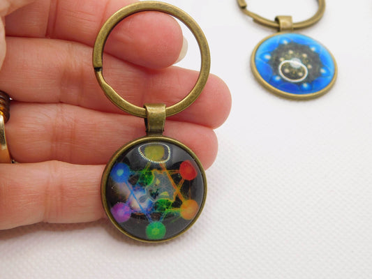 Handmade Glass Kaleidoscope Keychains - Victoria's Treasure Chests