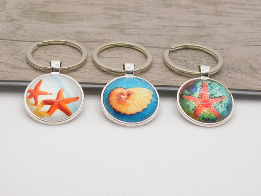 Starfish & Beach Keychains - Victoria's Treasure Chests