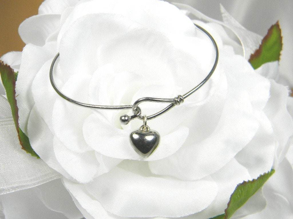 Stainless Steal Heart Cuff Bracelet - Victoria's Treasure Chests