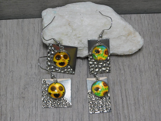 Yellow Sunflower Stainless Steel Earrings - Victoria's Treasure Chests