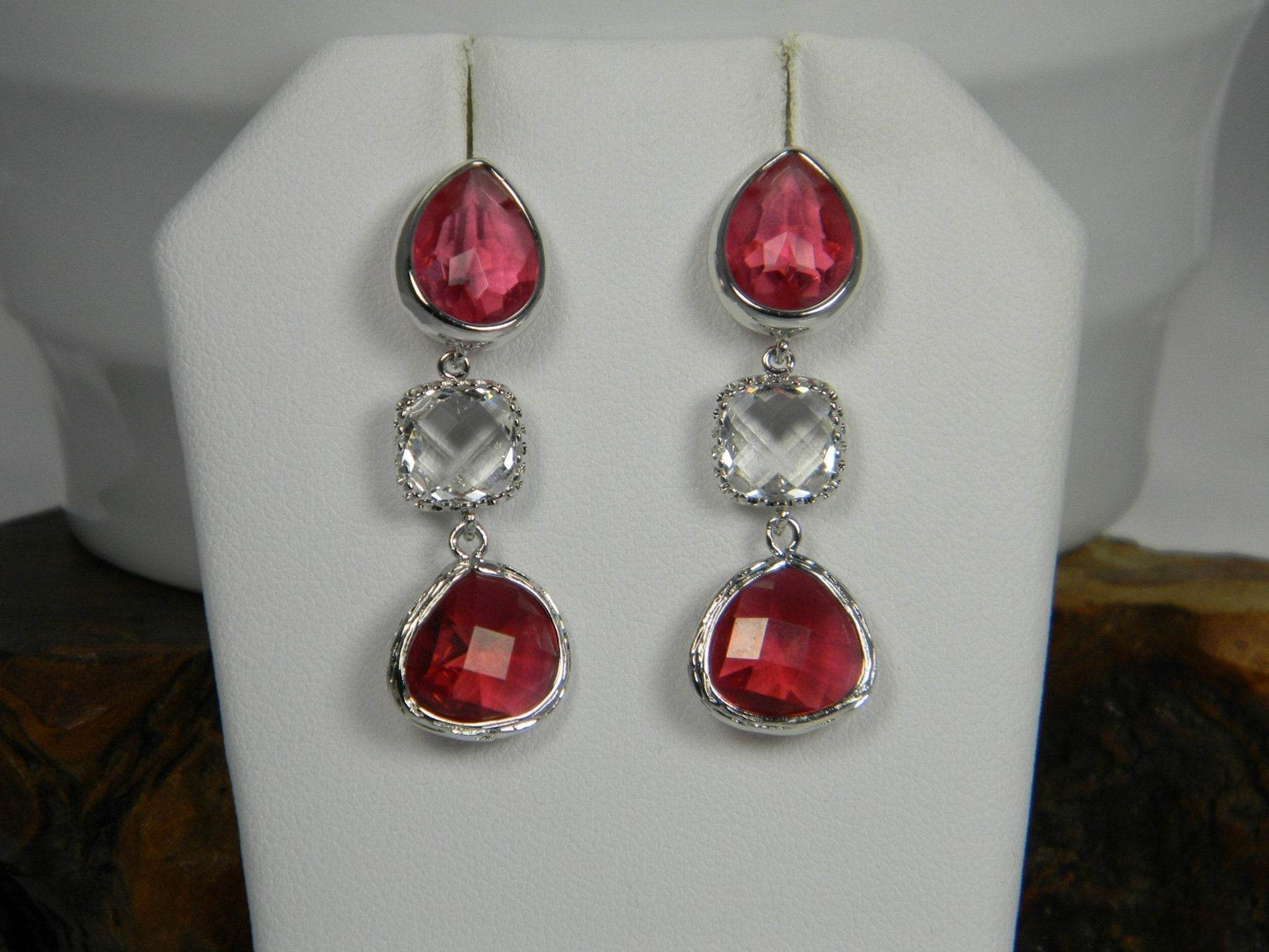 Red Fuchsia Earrings - Victoria's Treasure Chests
