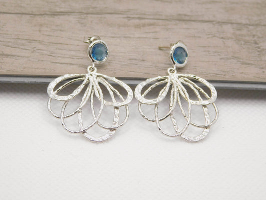 Peacock Feather with Blue Glass Posts - Victoria's Treasure Chests