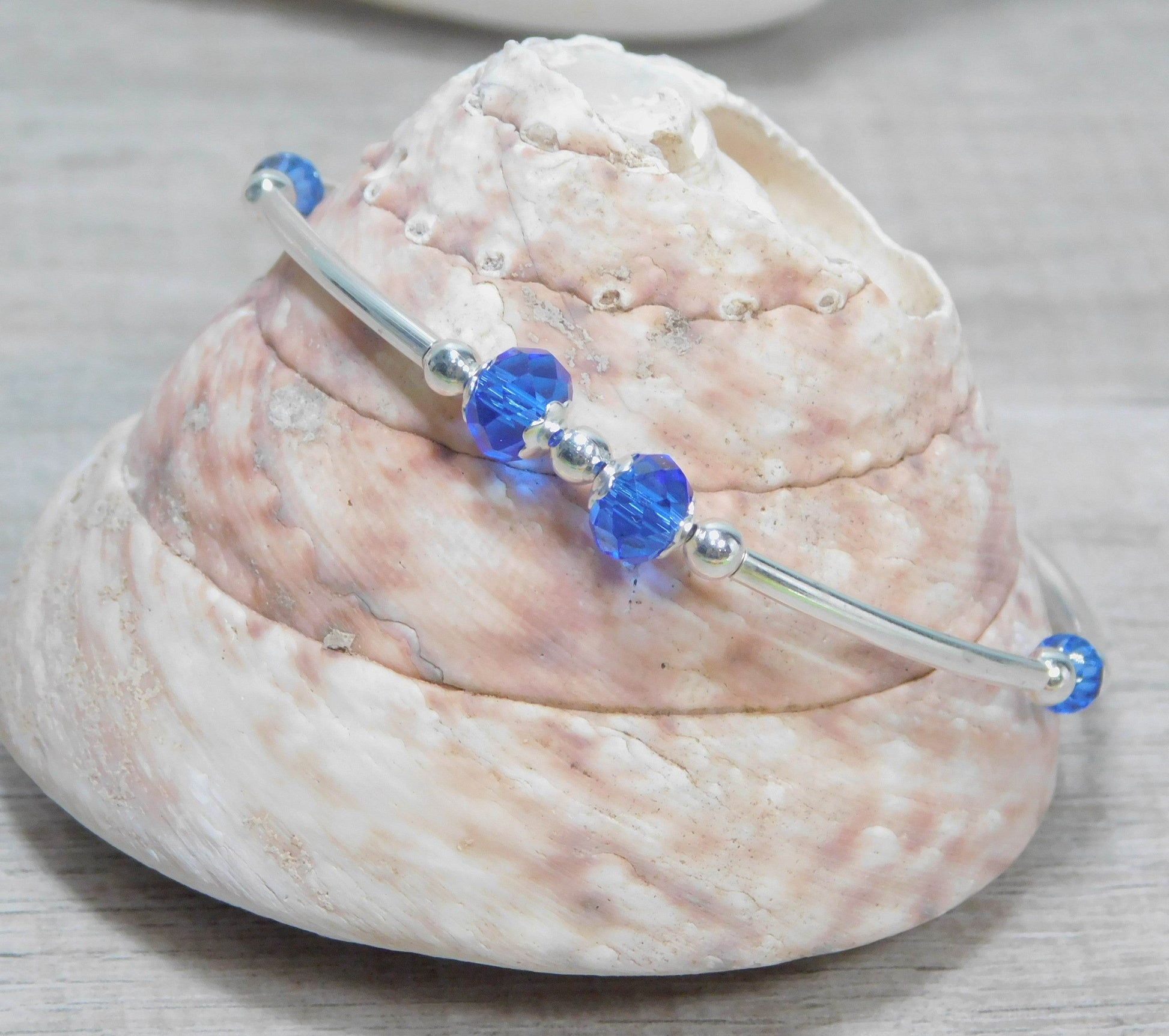 Royal Blue and Silver Plated Birthstone Bracelets - Victoria's Treasure Chests