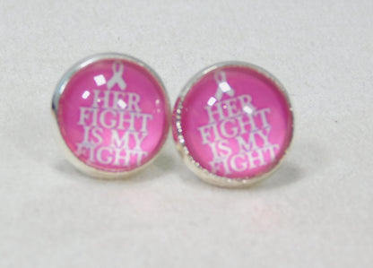 Breast Cancer Post Earrings