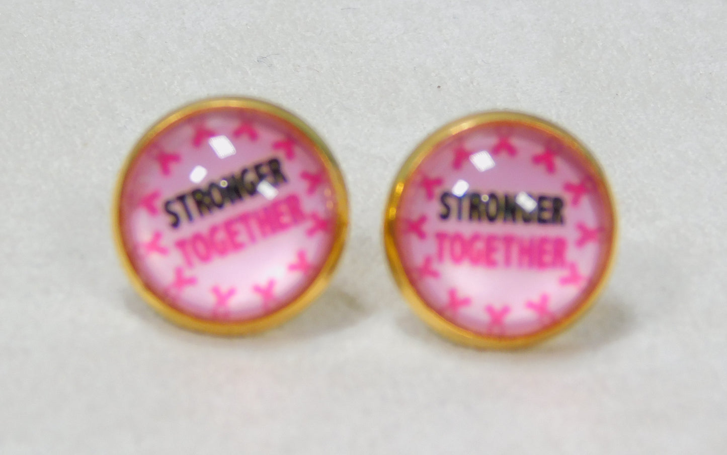 Breast Cancer Post Earrings