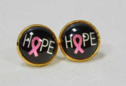 Breast Cancer Post Earrings