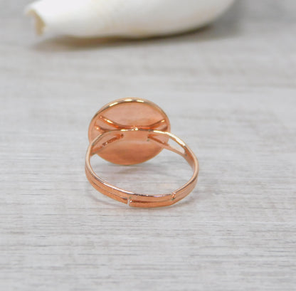 Christmas Rose Gold Adjustable Ring