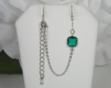 Dainty Emerald Glass Bracelet