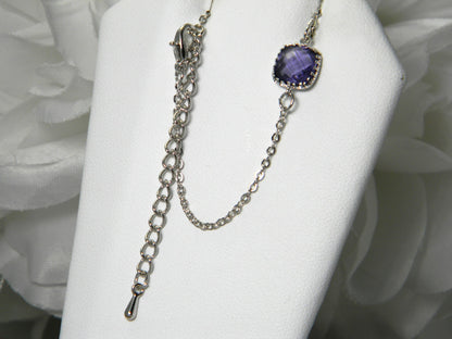 Dainty Amethyst Glass Bracelet