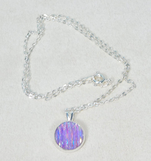 Iridescent Striped Pendant Necklaces