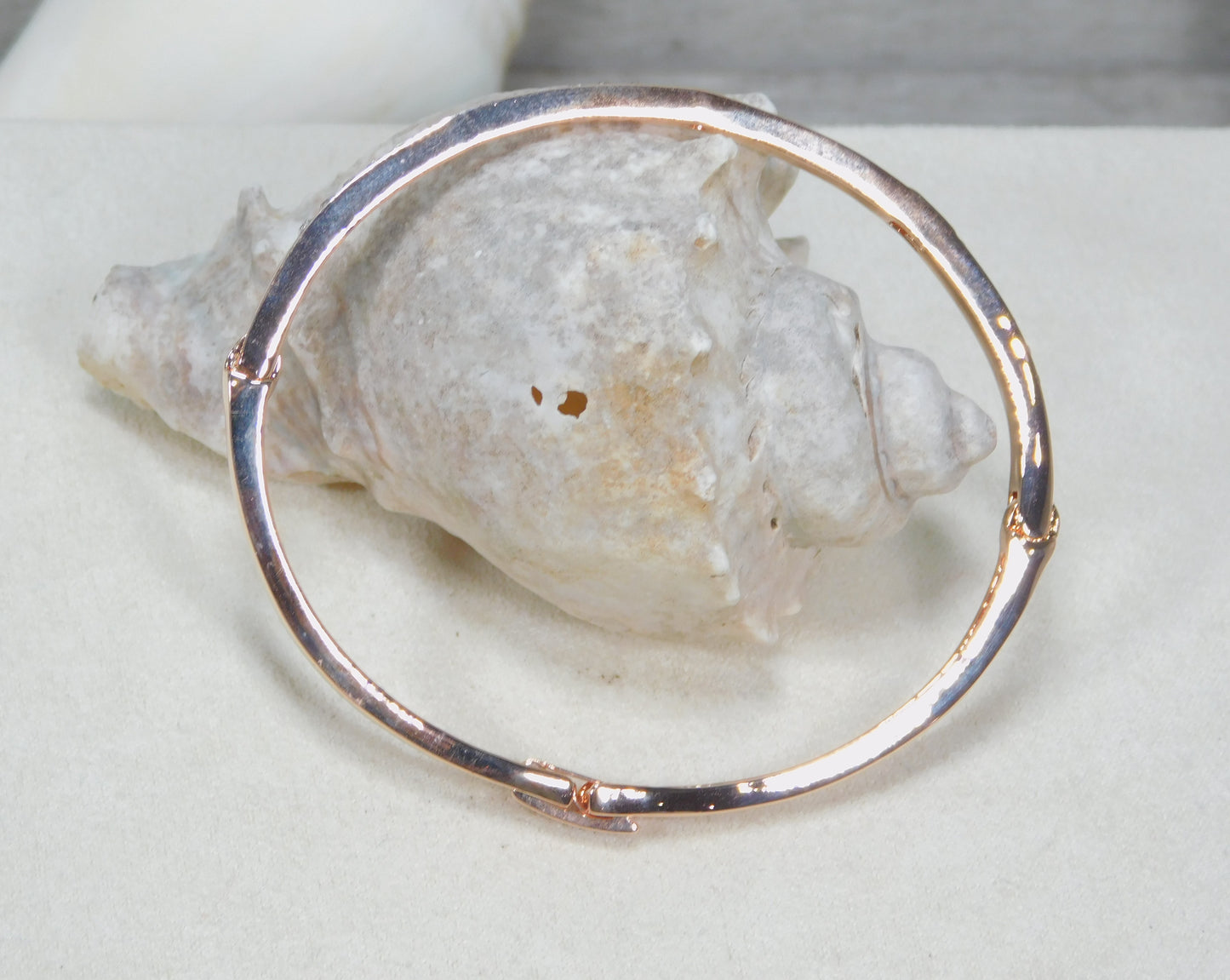 Rose Gold Bangle CZ Cuff