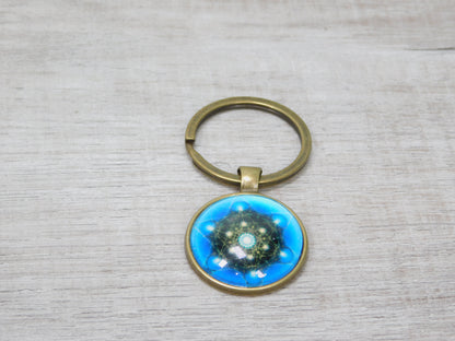 Handmade Glass Kaleidoscope Keychains