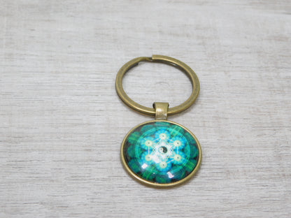 Handmade Glass Kaleidoscope Keychains