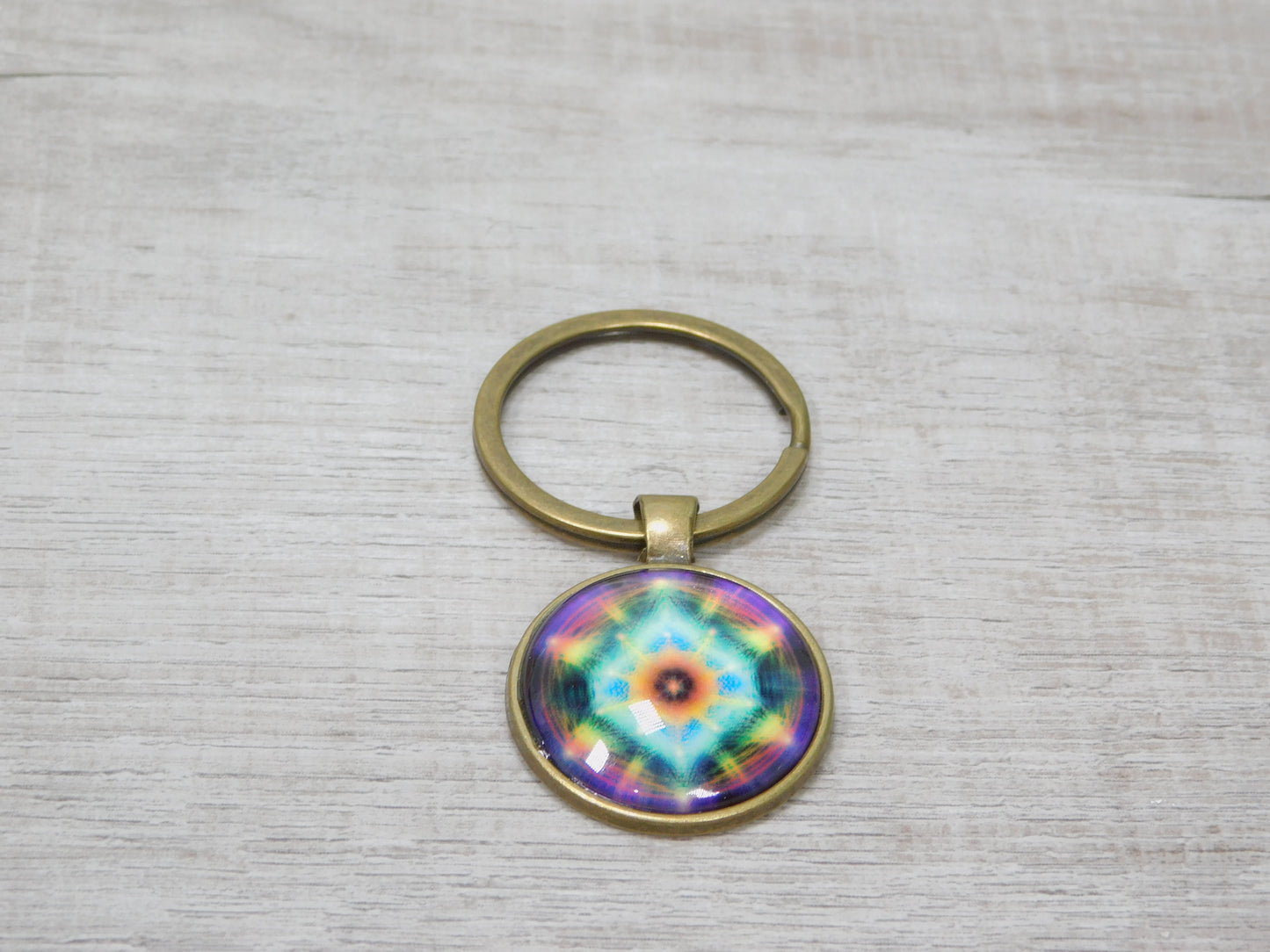 Handmade Glass Kaleidoscope Keychains