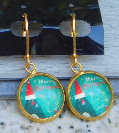 Christmas Lever Back Earrings