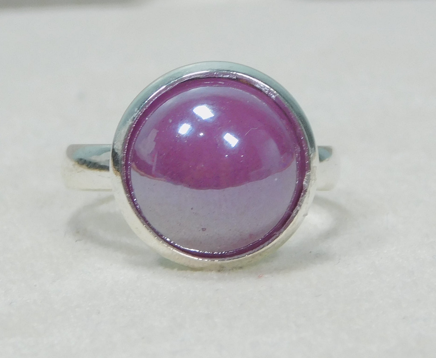 Glass Pearl Adjustable Ring