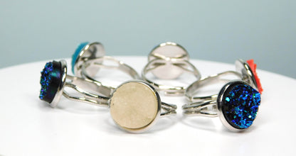 Faux Druzy Adjustable Rings - Victoria's Treasure Chests
