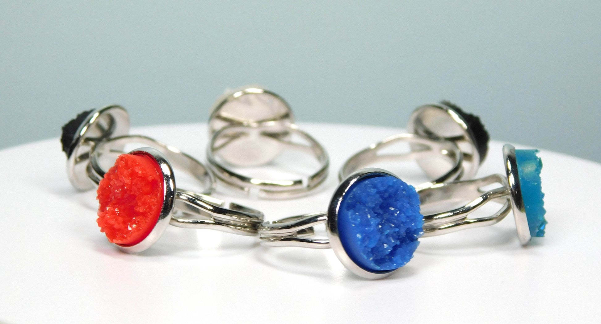 Faux Druzy Adjustable Rings - Victoria's Treasure Chests