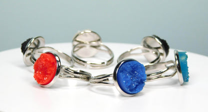 Faux Druzy Adjustable Rings - Victoria's Treasure Chests