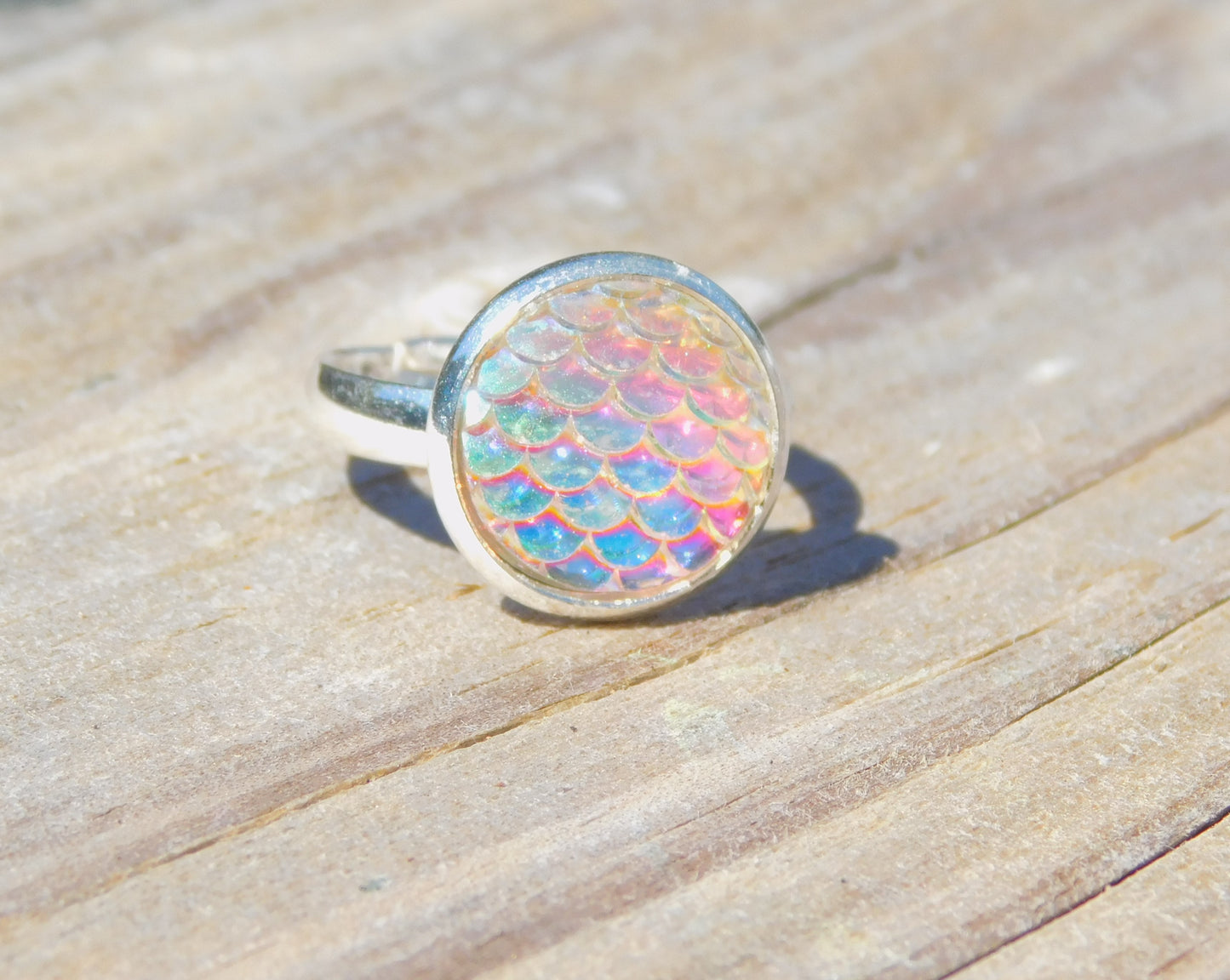 Mermaid/Dragon Scale Adjustabe Ring