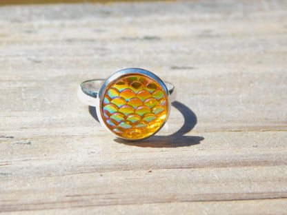 Mermaid/Dragon Scale Adjustabe Ring