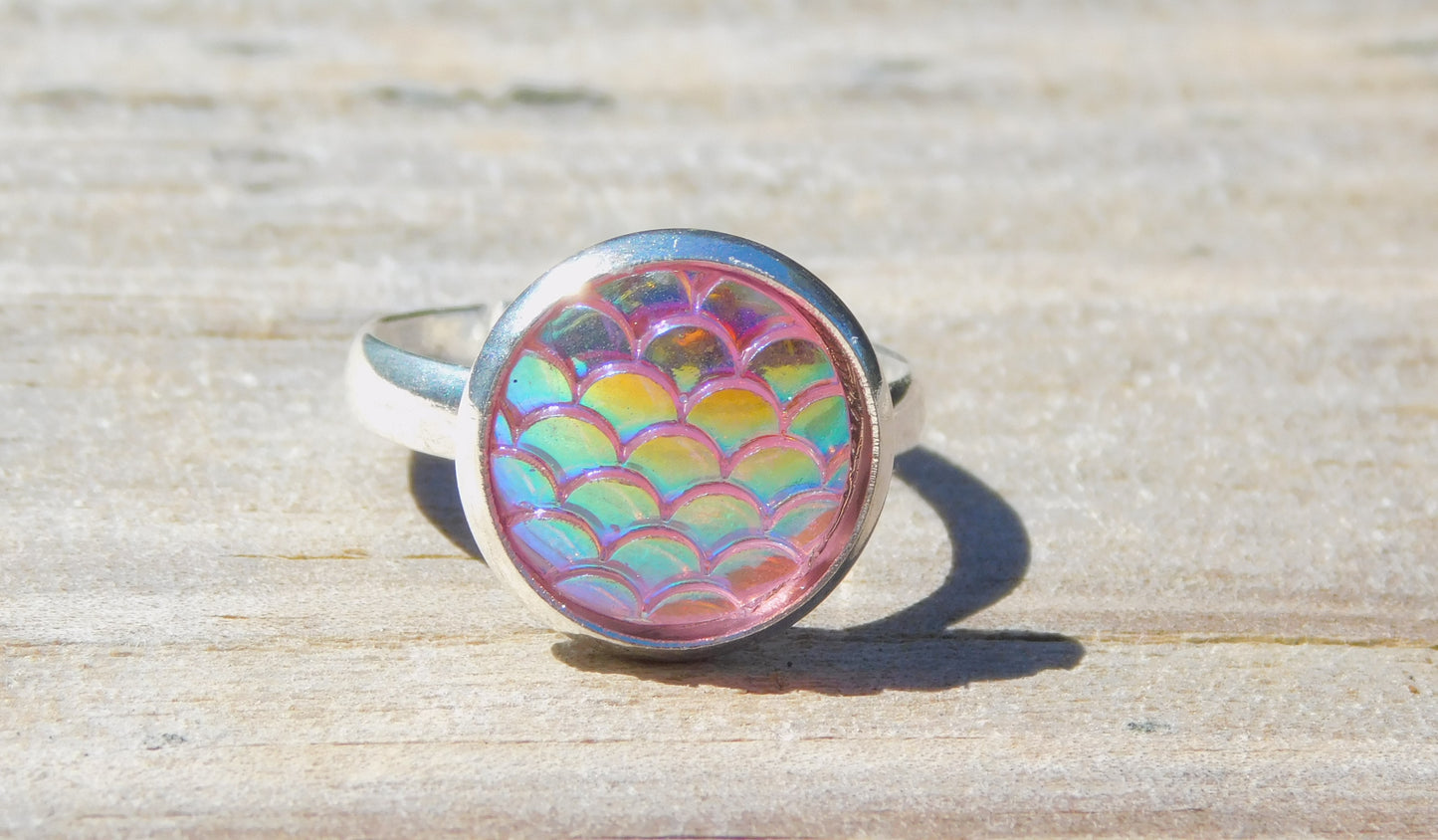 Mermaid/Dragon Scale Adjustabe Ring