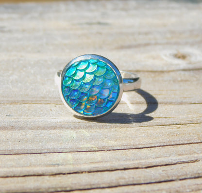 Mermaid/Dragon Scale Adjustabe Ring