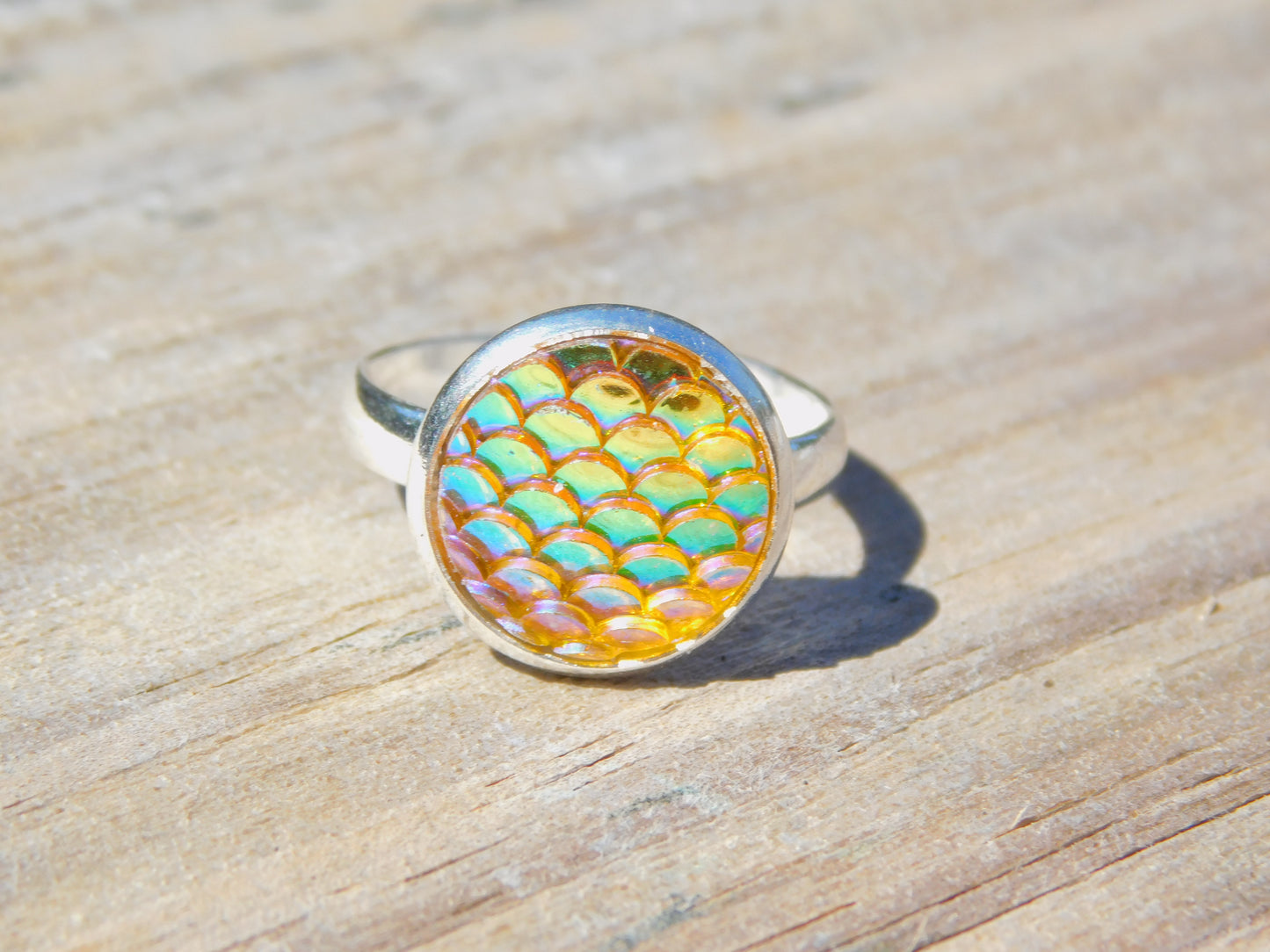 Mermaid/Dragon Scale Adjustabe Ring