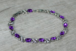 X & O Purple and Rhinestone Bracelet Gift