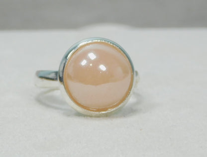 Glass Pearl Adjustable Ring