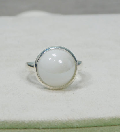 Glass Pearl Adjustable Ring